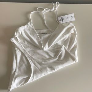 Cowl neck drapey bodysuit